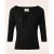Belle Bow Pointelle-top in zwart