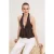 TRENDYOLMİLLA Dames Bruin Effen Mouwloos Getailleerd Blouses