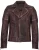 Slim-fit leren bikerjack in Brando-stijl met gekruiste rits