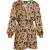Faina Jurk Dames Camel Veelkleurig