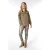 EsQualo Blouse Tapes Plumetis Army Green