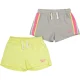 Reebok Katoenmix broekje met zijstreep voor meisjes (set van 2) (Lichtgrijze heide)