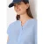 Cecil Dames Blouse met korte mouwen in chambraykwaliteit in Blauw