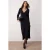 TRENDYOLMİLLA Dames Zwart Effen Maxi Lang Casual Recht Jurken