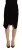 PLEIN SUD Zwarte damesrok met hoge taille en knielange viscose.