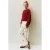 Mango Kids regular waist wide leg gebloemde jeans met borduursels – ecru/rood