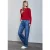 Street One Dames Overhemd met lange mouwen en knoopdetails in Rood