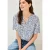 Cecil Dames Gedessineerde blouse met gespleten hals in Wit