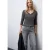 Street One Dames Shirt met hartvormige halslijn in Grijs