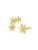 Hey Happiness Oorbellen ‘Snowflake Trio’  goud