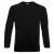 Fruit Of The Loom Heren Valuegewicht T-shirt met ronde hals en lange mouwen (Zwart)