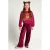 LOOXS little fluwelen loose fit palazzo broek – donkerrood