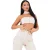 Missy Empire Dames/Dames Ribbed Bandeau Crop Top (Zand)