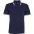 Asquith & Fox Heren Klassiek Fit getipt Poloshirt (Marine / Wit)