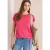 Shirt met korte mouwen en rimpels