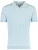 Poloshirt Thomas Maine lichtblauw V-hals merinowol strepen