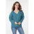 EsQualo Sweater Cables V-neck Galaxy Blue