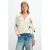Desigual gebreid vest met print – ecru