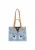 MYMO Handtas ‘Pop Eyetheme’  blauw denim / lichtblauw / zwart / wit