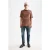 Scotch & Soda Relaxed Fit Chunky Waffle Stripe T-shirt Light Brown Multi S