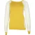Moschino Goedkope en chique gebreide trui met kanten mouwen in geel rayon