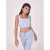 Vrouwen basic crop top met brede bandjes Project X Paris