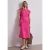 Street One Dames Midi-jurk met boothals in Pink