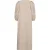 Gossia denim maxi jurk met borduursels en pofmouwen beige