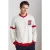 Bedrukte sweater met V-hals en lange mouwen