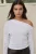 Asymmetrische Hals Drapé Blouse