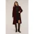 Motivi Double-breasted Coat In Wool Blend Drap Brown