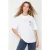TRENDYOLMİLLA Dames Wit Geborduurd Kort Oversized T-shirts