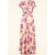 Topvintage exclusive ~ Rinda Floral maxi jurk in botergeel een roze