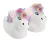 Eenhoorn pluche pantoffels voor kinderen met regenbooghaar – Wit