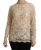 Dolce & Gabbana Beige Kant Lange Mouw Top Kasjmier Blouse