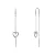 Lucardi Oorbellen ‘Minimalistisch’  zilver