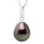 Articulaire hanger Wit Goud 750 en Echte GeCultiveerde Tahiti Parel peren 8-9 mm