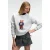Oversized sweater met print en ronde hals