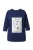 Ulla Popken Shirt  blauw / donkerblauw / wit