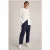 White Stuff Elle Linen Blend Trouser Dark Navy