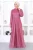 Parelmeer Kant Glitter Avondjurk Oud roze