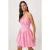 TRENDYOLMİLLA Dames Roze Effen Kort / Mini Mouwloos Skater Jurken
