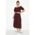 Katoenen Seersucker Blouse en Midi Rok Set