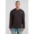 America Today relaxed fit longsleeve met backprint – bruin