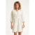 Smashed Lemon Crème jurk met broderie en tailleceintuur |