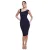 Asymmetrische halsjurk voor dames Goddiva Scuba Crepe Midi