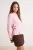 TRENDYOLMİLLA Dames Roze Effen Lang Slim fit Overhemden