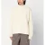 Witte Geribde Crewneck Trui