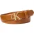 Calvin Klein Round Ck Buckle 30mm Belt Argan Oil/antique Light Gold