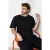 TRENDYOL MAN Heren Zwart Effen Kort Oversized T-shirts